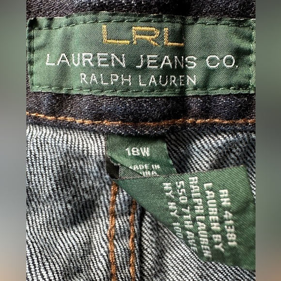 Lauren Ralph Lauren Straight Leg High waisted Jeans Size 18 W - Picture 5 of 6
